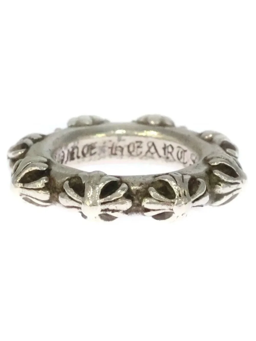 Chrome Hearts Cross Band Ring Silver